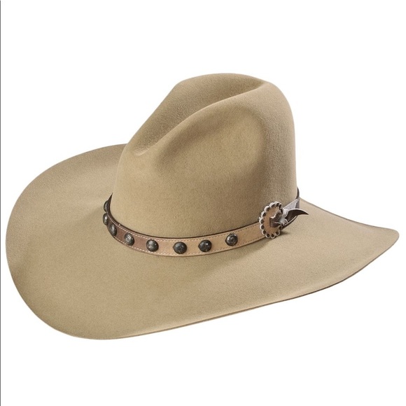 NEW STETSON MEN'S 4X BROKEN BOW BUFFALO FELT COWBOY HAT - Picture 1 of 8